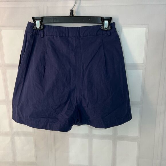 Mango NWT navy high waisted cotton shorts size small - Picture 5 of 10